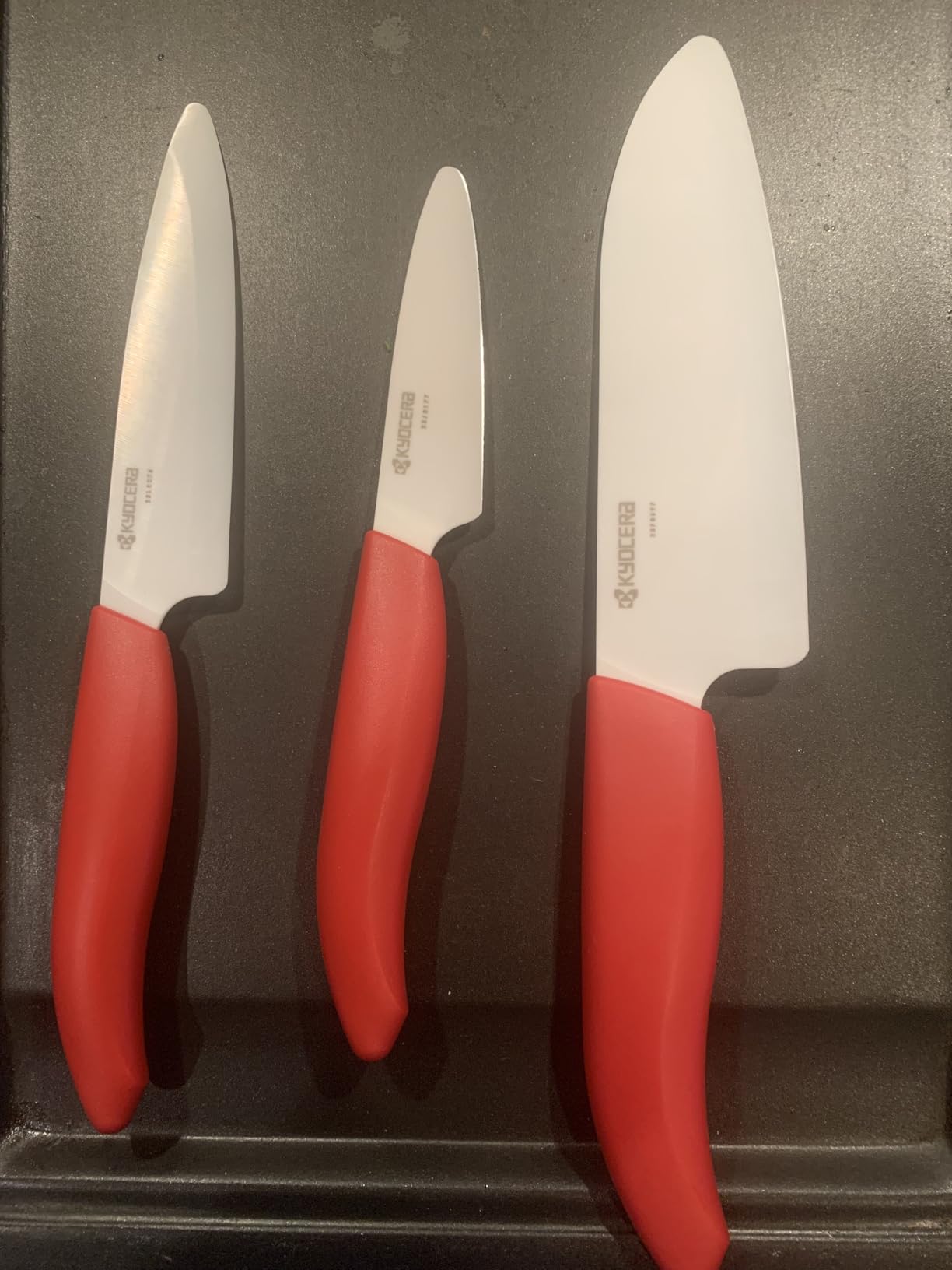 KYOCERA Revolution 3-Piece Ceramic Knife Set – Ultra-Sharp Japanese Cutlery customer photo 2