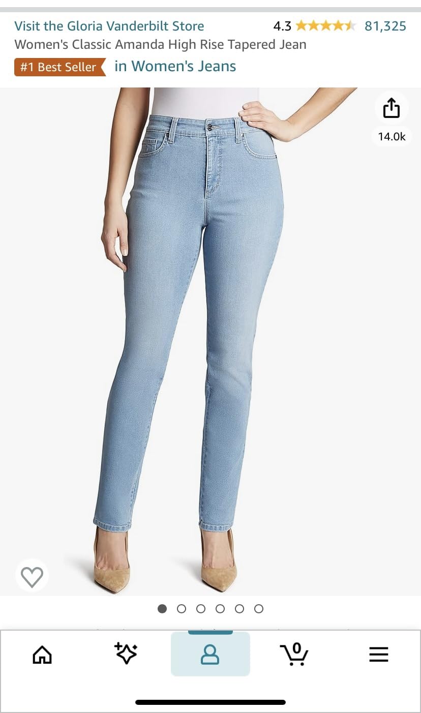 Gloria Vanderbilt Womens Amanda Classic High Rise Tapered Jean Plus Size customer photo 1