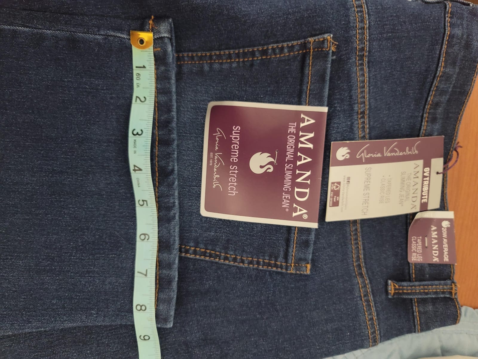 Gloria Vanderbilt Womens Amanda Classic High Rise Tapered Jean Plus Size customer photo 2