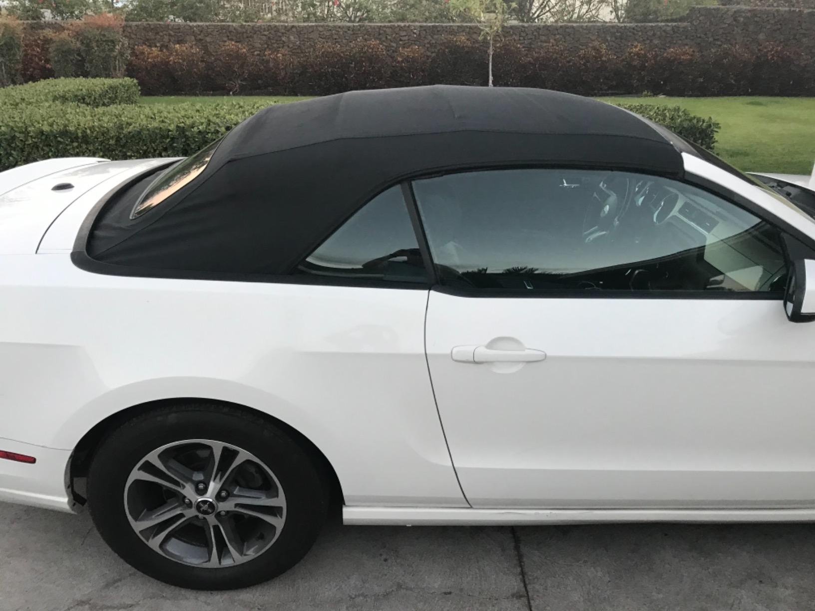 Ford Mustang Convertible Top Replacement 2005-2014, Ford Mustang Convertible Soft Top Sailcloth Vinyl, Heated Glass Window Black OEM Upgrade with DOT Approved Glass Window customer photo 2