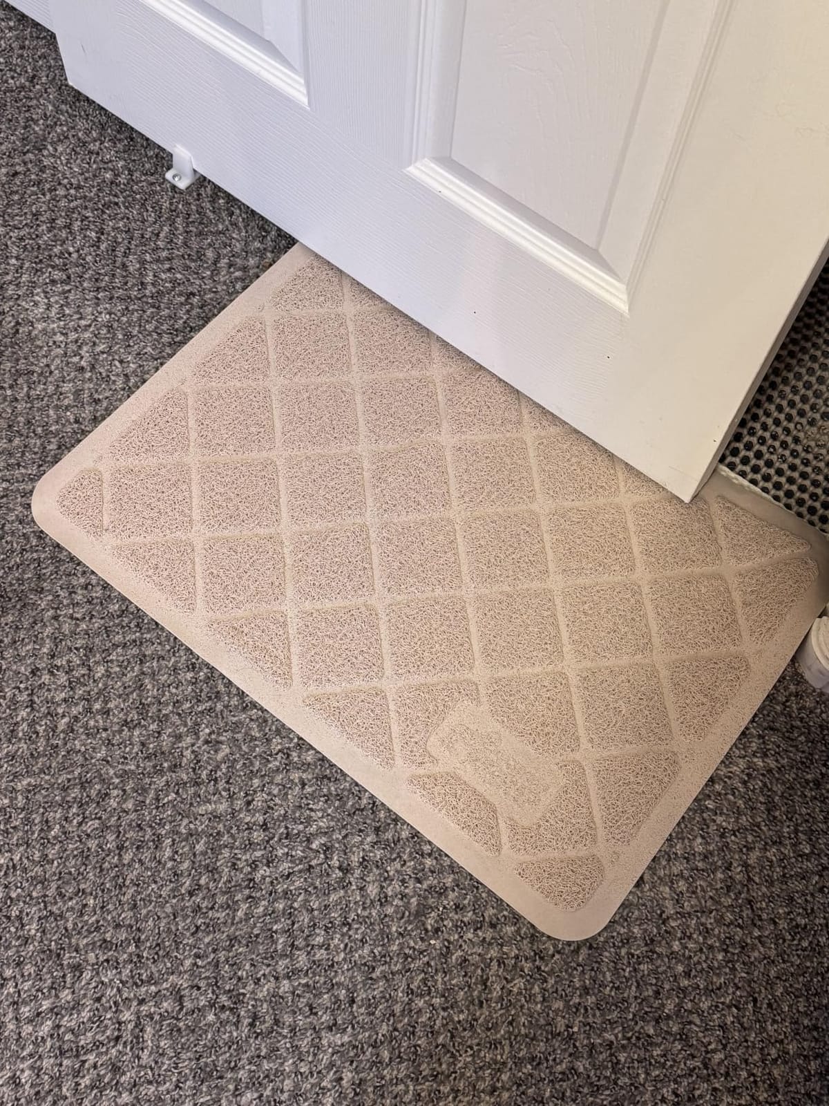 GORILLA GRIP Cat Litter Box Mat, Coiled Mesh Trapping Mats, 35x23 Gray customer photo 2