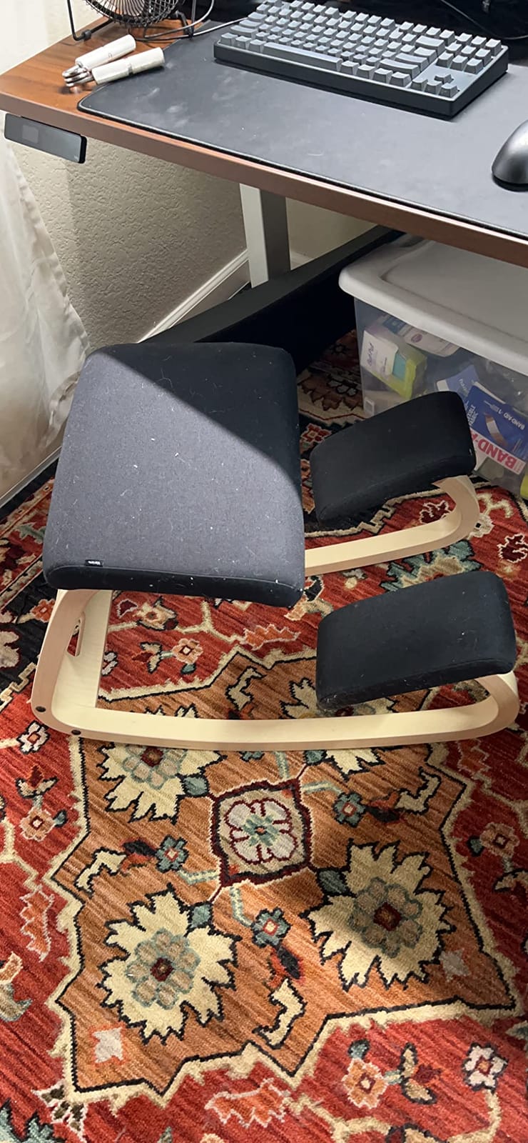 Varier Ergonomic Kneeling Chair, Rocking Knee Stool for Home Office Desk customer photo 1