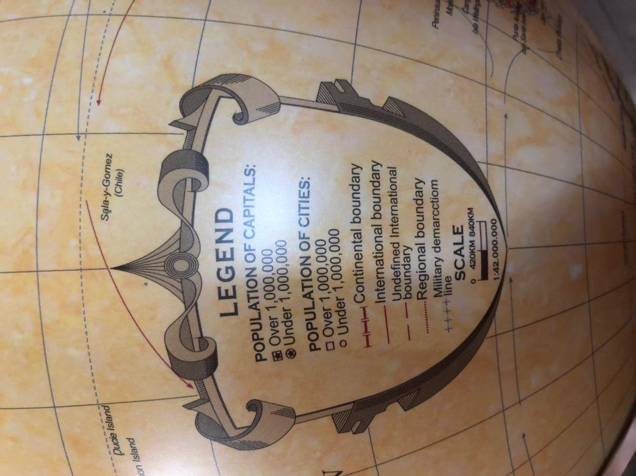 Exerz 10 Inches Antique World Globe Rotating Vintage Color Modern Map customer photo 2