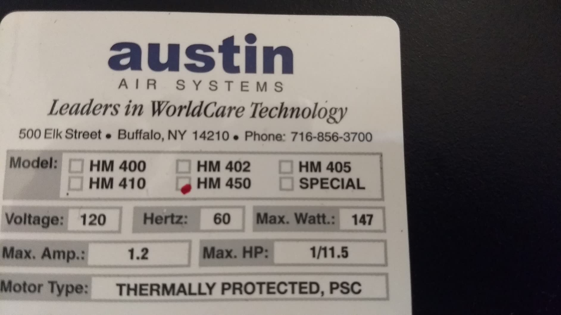 Austin Air HealthMate Plus Air Purifier, Black, Model B450 customer photo 2