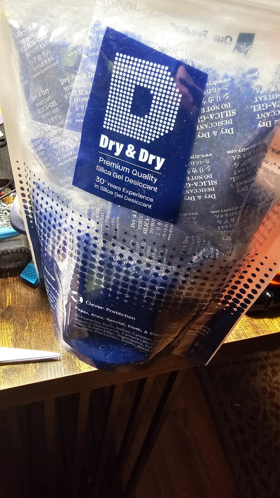 Dry & Dry Blue Indicating(Blue to Pink) Silica Gel Packets Desiccants - Rechargeable Silica Packets, Silica Gel Packs - Blue,Clear,Pink - 50 Packets (10 Gram) customer photo 1