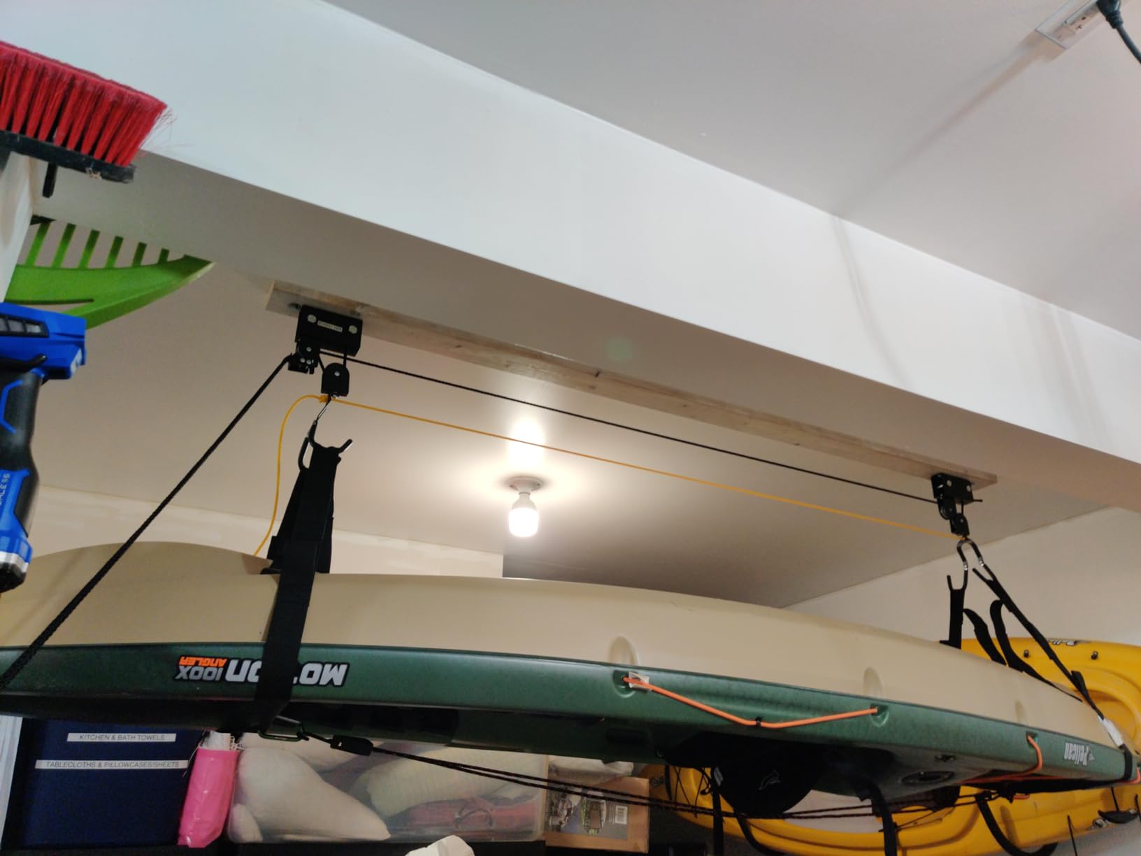 RAD Sportz Kayak Hoist 2-Pack Quality Garage Storage Canoe Lift with 125 lb Capacity Even Works as Ladder Lift Premium Quality Pulley System customer photo 1
