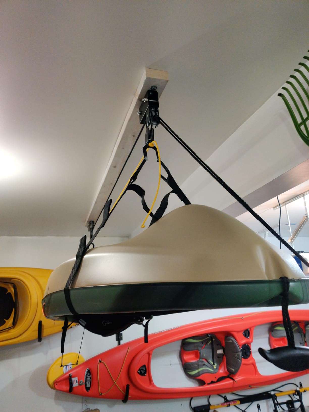 RAD Sportz Kayak Hoist 2-Pack Quality Garage Storage Canoe Lift with 125 lb Capacity Even Works as Ladder Lift Premium Quality Pulley System customer photo 2