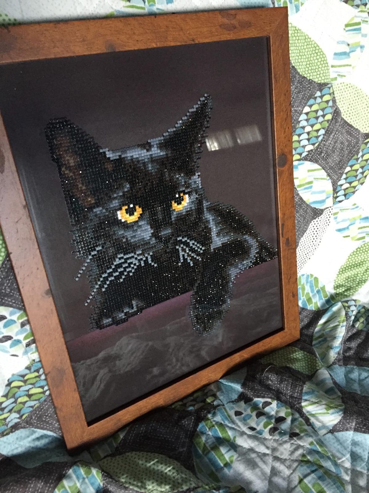 DIAMOND DOTZ Midnight Cat Diamond Painting Kit, Diamond Art Craft Set customer photo 1