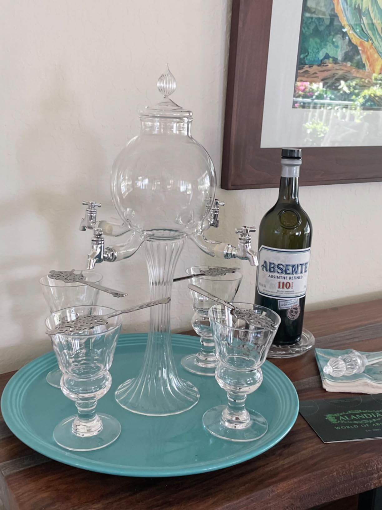 Absinthe Fountain Set Bubble by ALANDIA | 1x Premium Fountain with 4 spouts | 4x Glasses | 4x Spoons | 1x Sugar Cubes customer photo 1