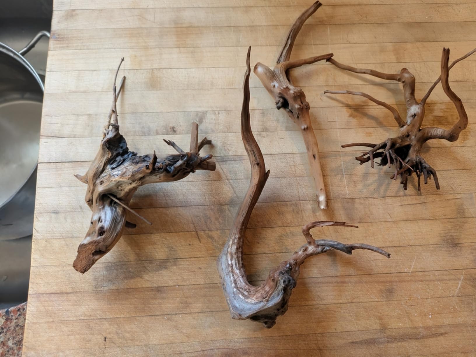 emours Natural Spider Wood Driftwood Vine Branches Reptiles Aquarium Decoration Assorted Sizes,Small,4 Pieces customer photo 1