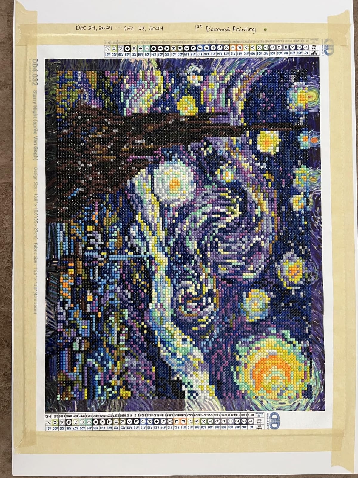 DIAMOND DOTZ Starry Night Van Gogh Diamond Painting for Adults with Gems customer photo 2