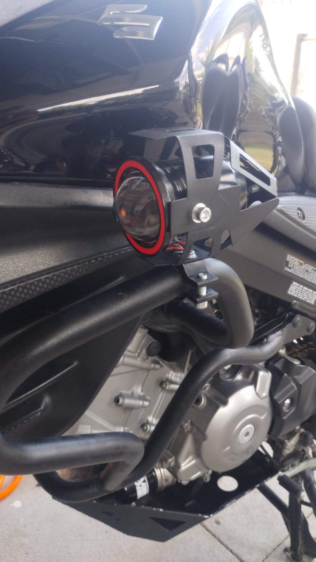 Motorcycle LED Fog Lights U7 Spotlight Daytime Running Lights with White Angel Eyes Halo Ring and Switch 2-Sets customer photo 1