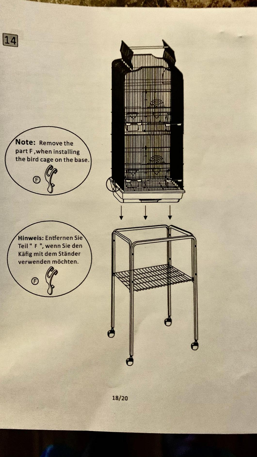 Yaheetech 64'' Open Top Bird Cage for Parakeets & Cockatiels, Black customer photo 1