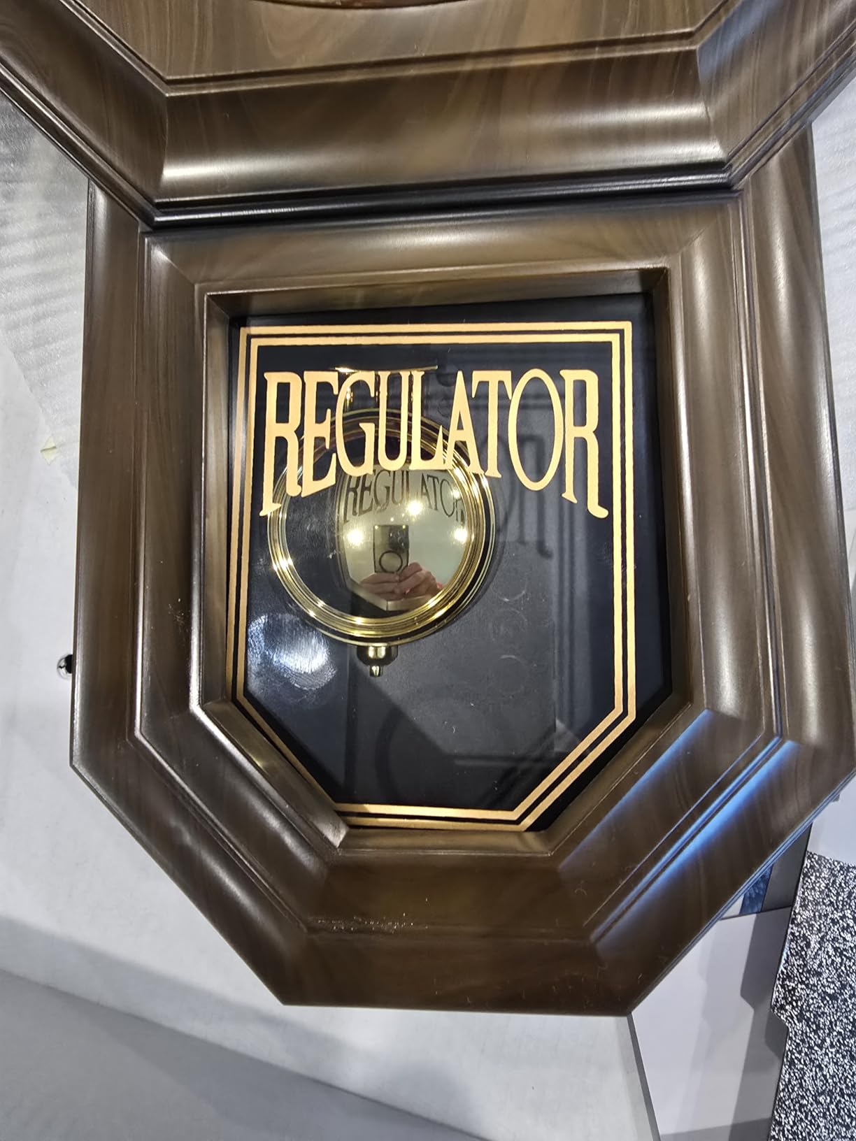 Timekeeper Faux Wood Traditional Pendulum Westminister Chime Clock, Walnut customer photo 1