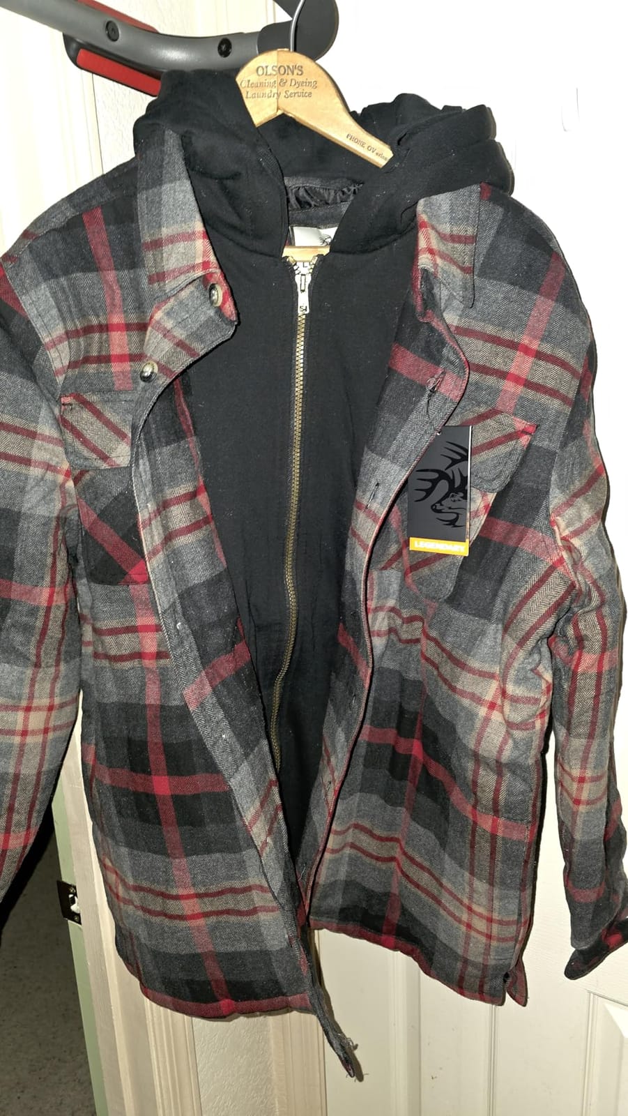 Legendary Whitetails Mens Flannel Shirt Jacket Hooded Shacket customer photo 1