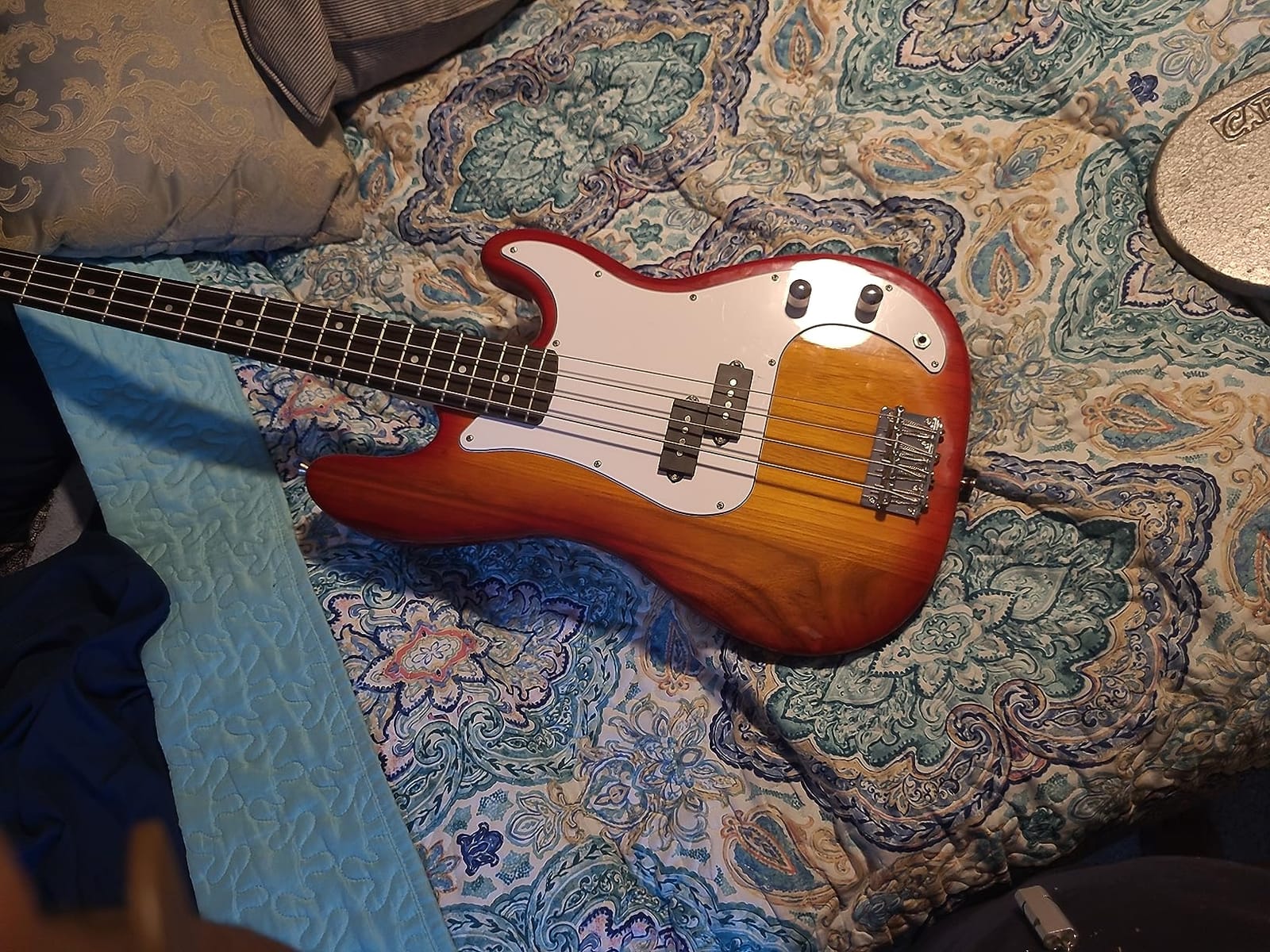 Costzon Full Size Electric 4 String Bass Guitar for Beginner Starter Complete Kit, Rose Fingerboard and Bridge, w/Two Pickups & Two Tone Control, Guitar Bag, Strap, Guitar Pick, Amp Cord (Blue Bass) customer photo 1