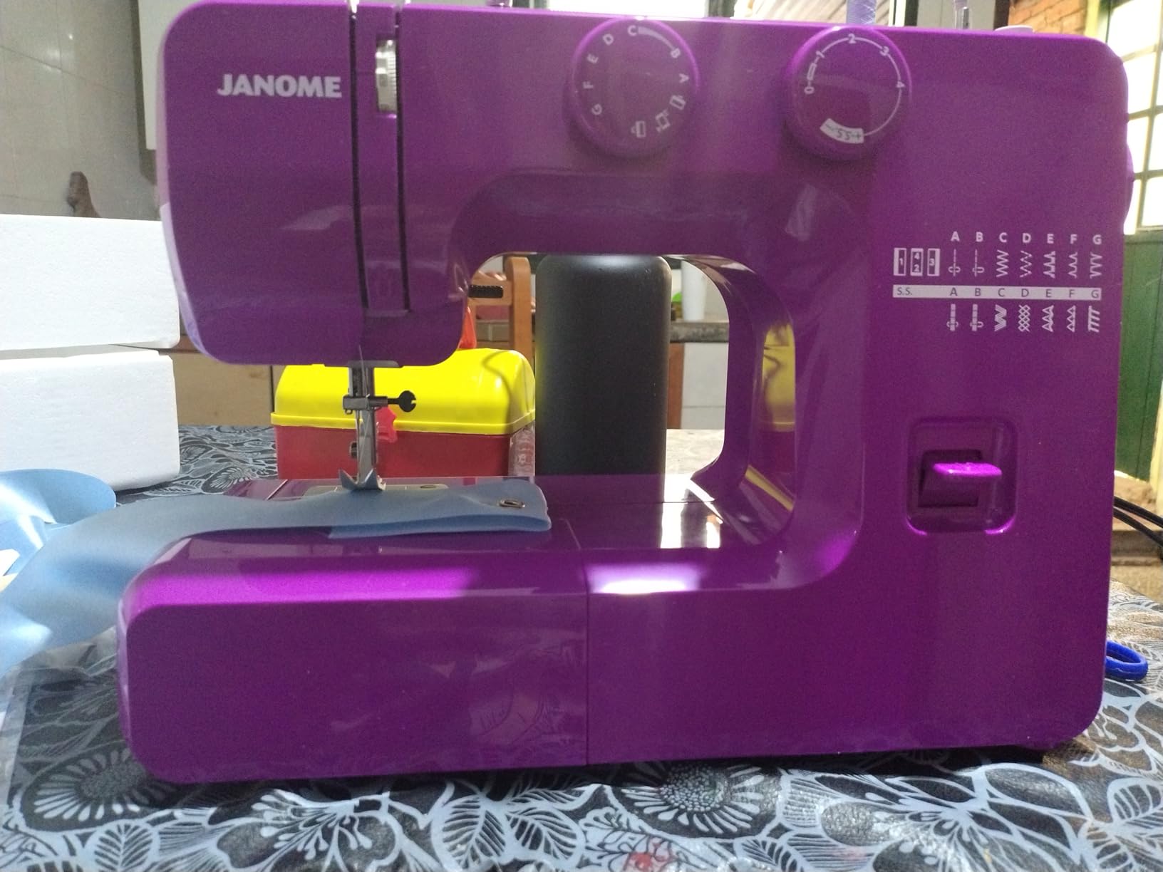Janome Pink Sorbet Easy-to-Use Sewing Machine with Interior Metal Frame, Bobbin Diagram, Tutorial Videos, Made with Beginners in Mind for Garments, Patchwork, Light Quilting customer photo 1