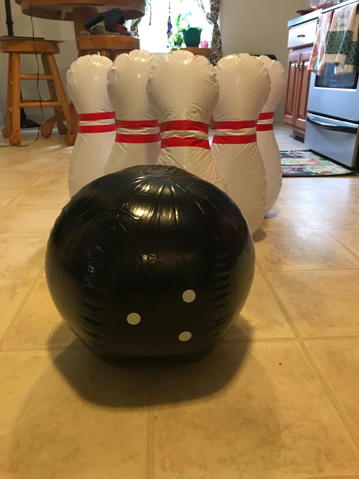 Novelty Place Inflatable Giant Bowling Game for Family - 14