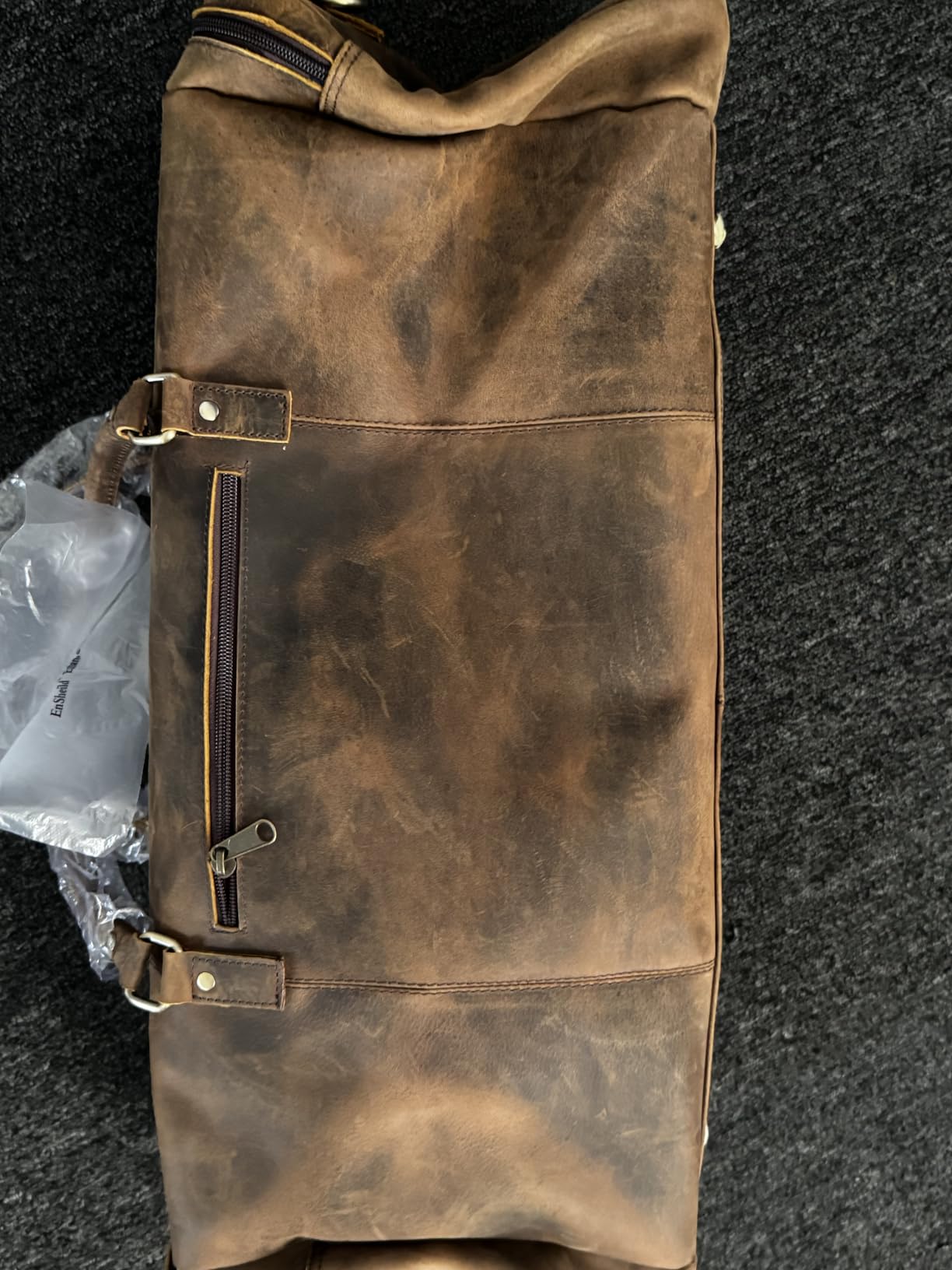 KomalC 28 Inch Leather Duffle Bag for Men & Women, Travel Gym Holdall customer photo 1