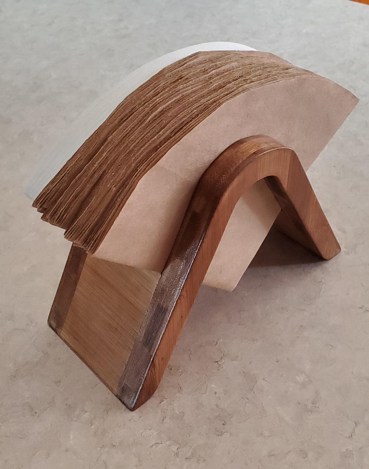 Bamboo Coffee Filter Holder - Storage Rack & Stand for 4 Filter Papers (Type A) customer photo 1