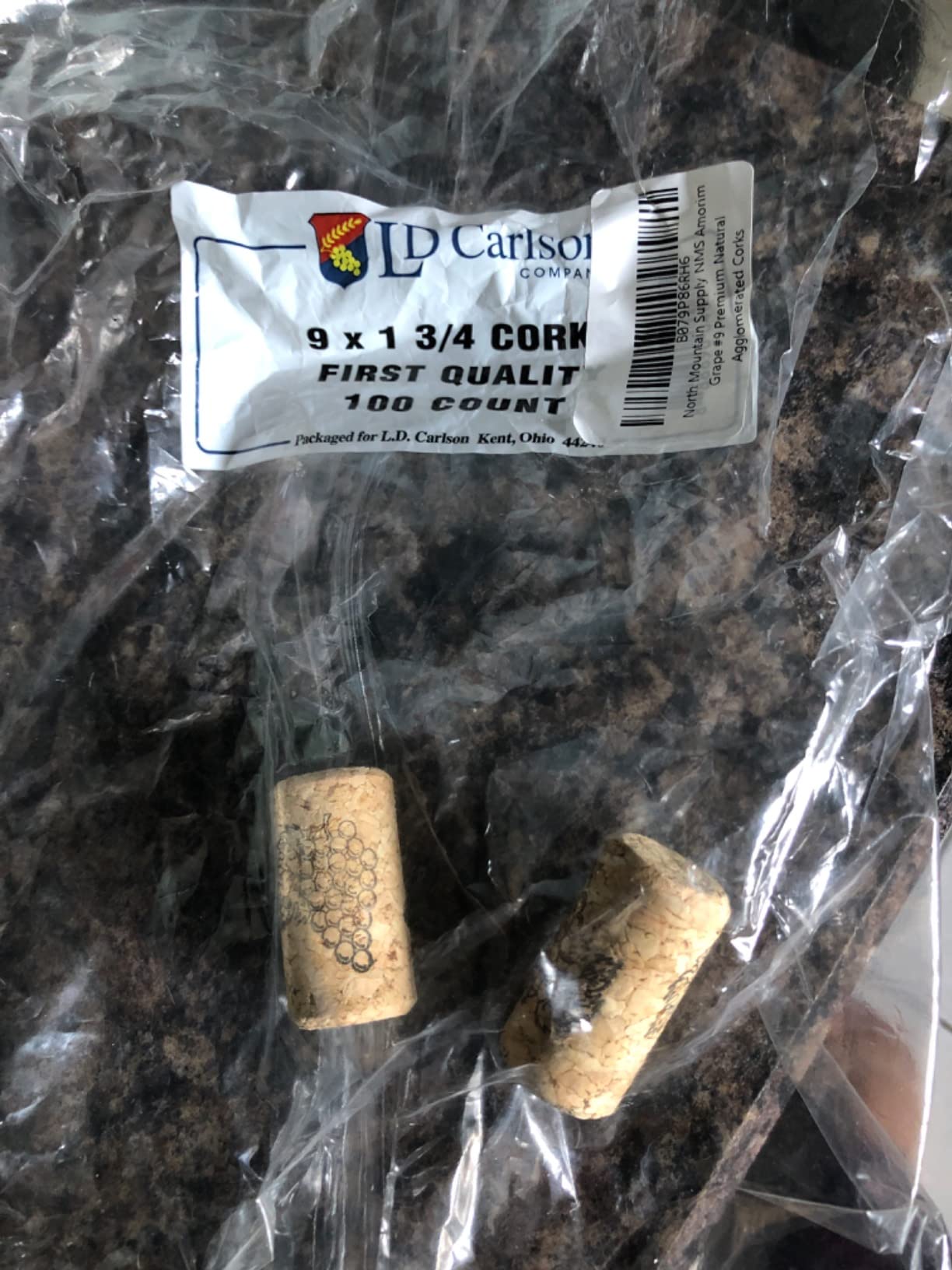 North Mountain Supply - NMS Amorim Grape #9 #9 Premium Natural Agglomerated Corks 15/16
