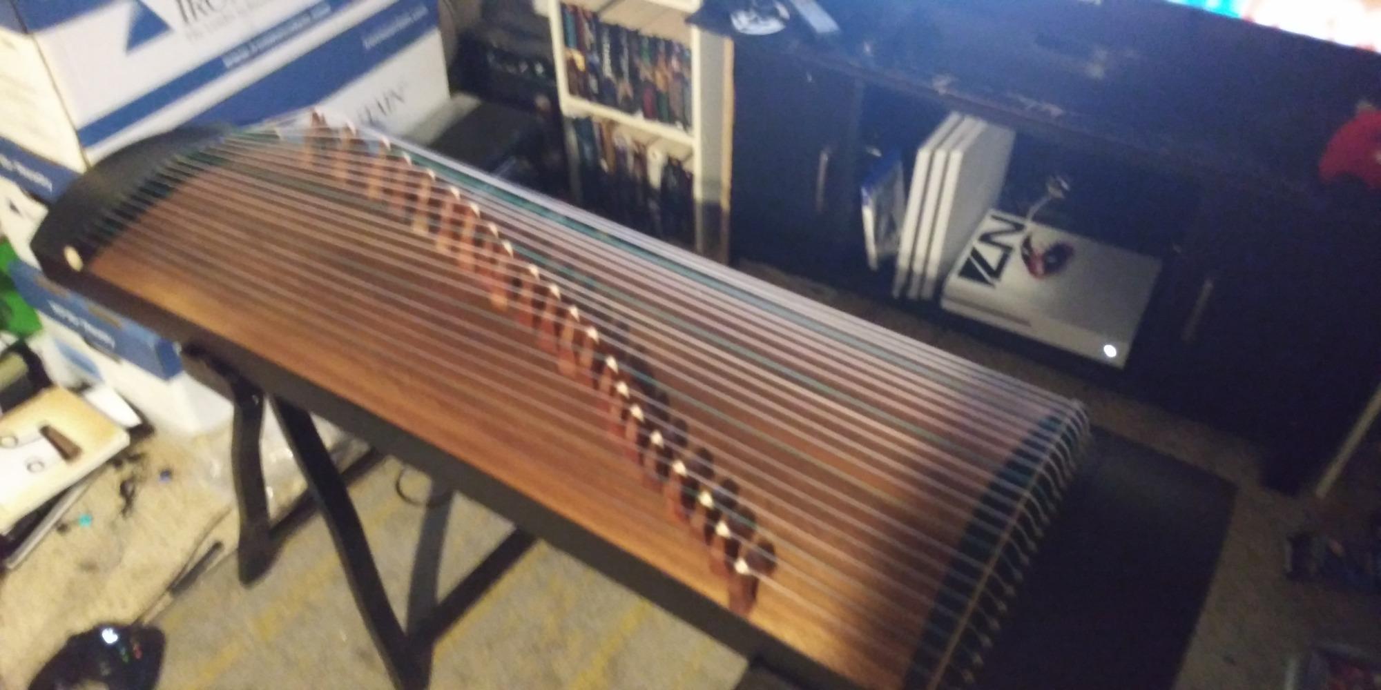 OrientalMusicSanctuary Professional Black Sandalwood Travel Guzheng - INCLUDES COMPREHENSIVE TUTORIAL BOOK AND ETUDES customer photo 2