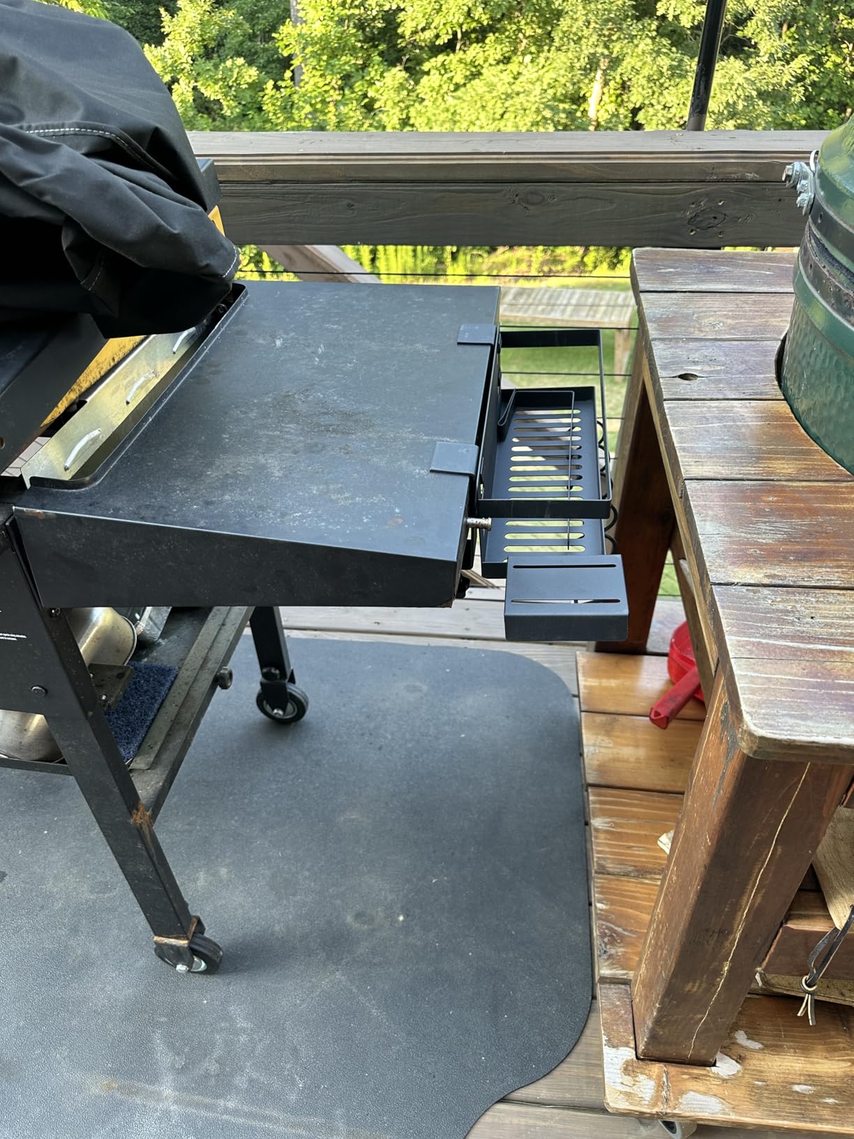 GRILLTEX Under the Grill Protective Deck and Patio Mat, 39 x 72 inches, Black customer photo 2