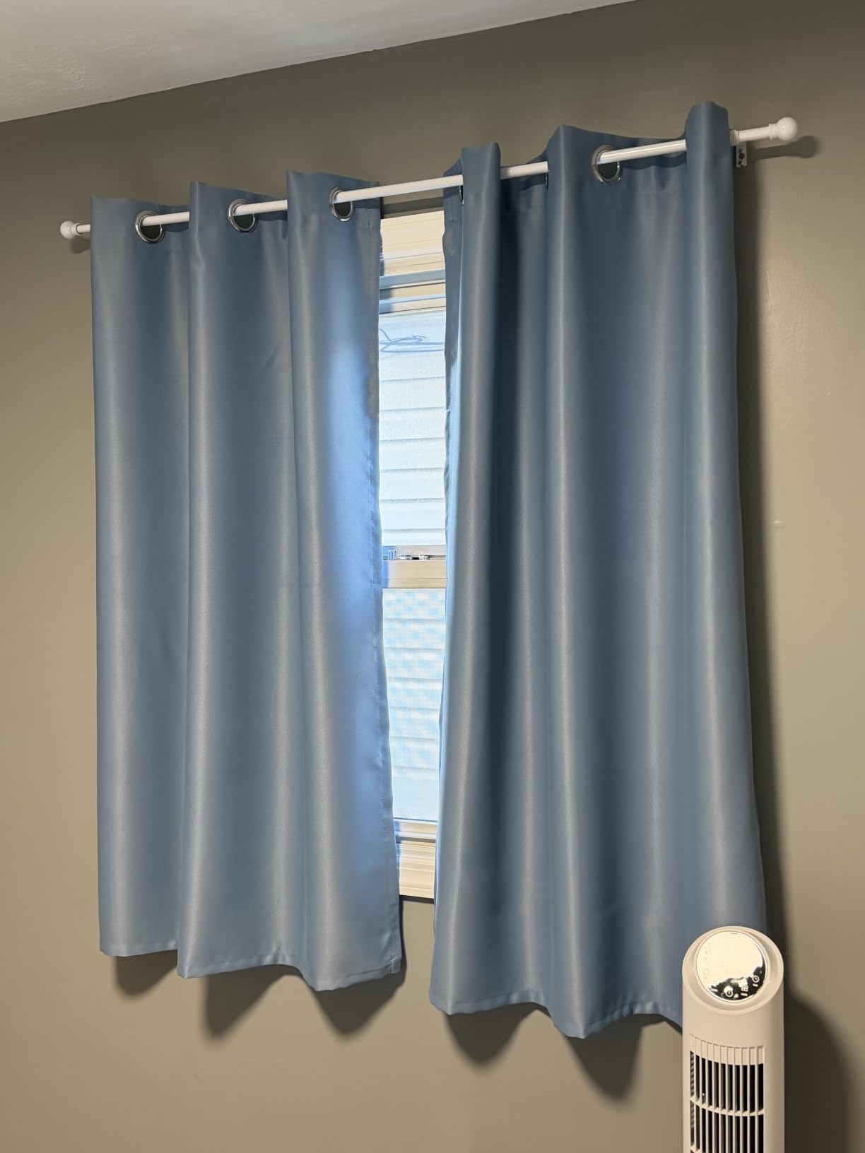 BGment Navy Blue Blackout Curtains for Bedroom 63 Inch Long - 2 Panels | Grommet Top, Black Out, Room Darkening, Sunblock, Thermal Insulated, Window Drapes for Kids Boys Room, 42x63 Inch customer photo 1