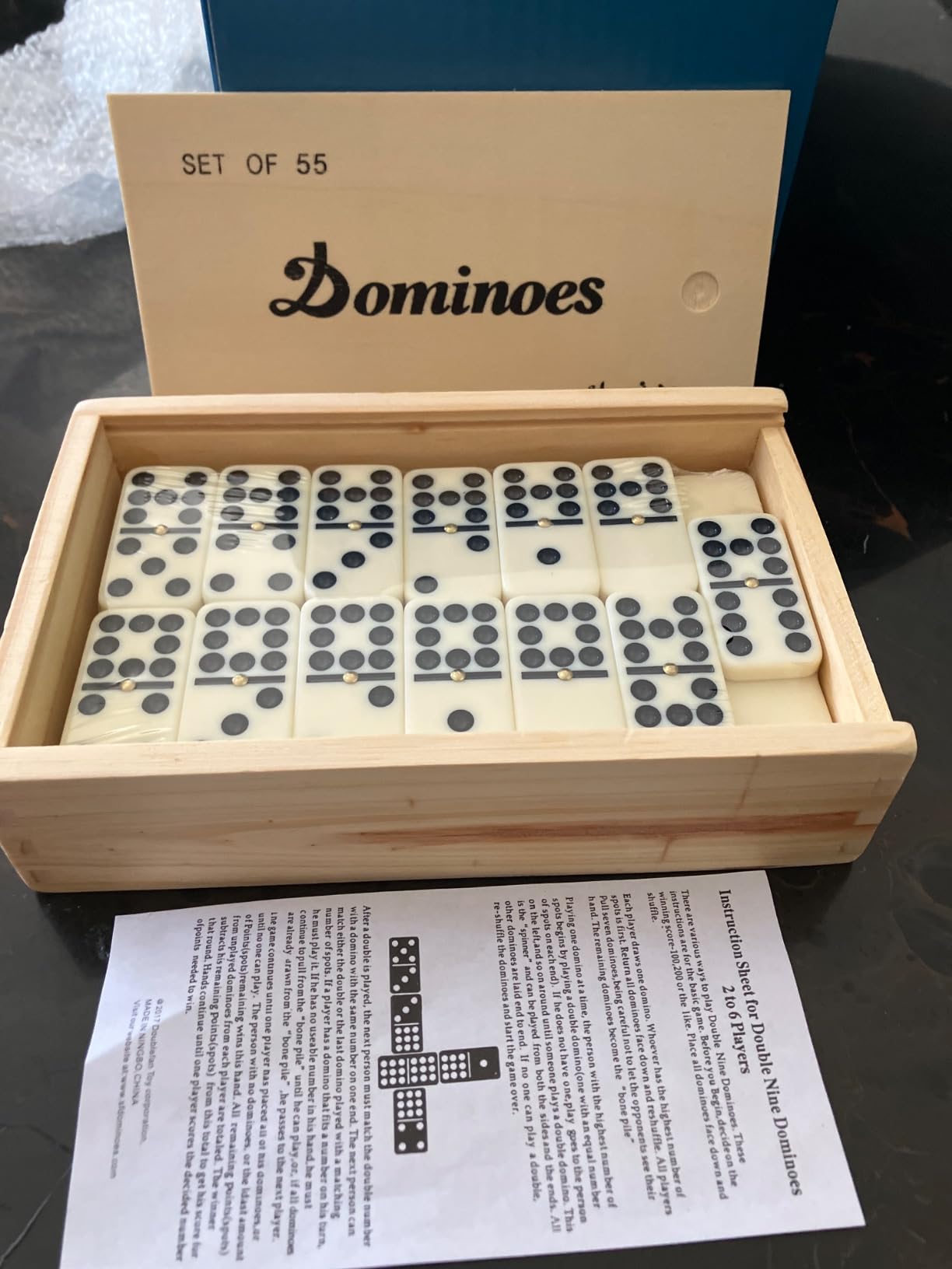 Smilejoy Double Six Dominoes Set for Adults, 28 Tiles with Wooden Box customer photo 1