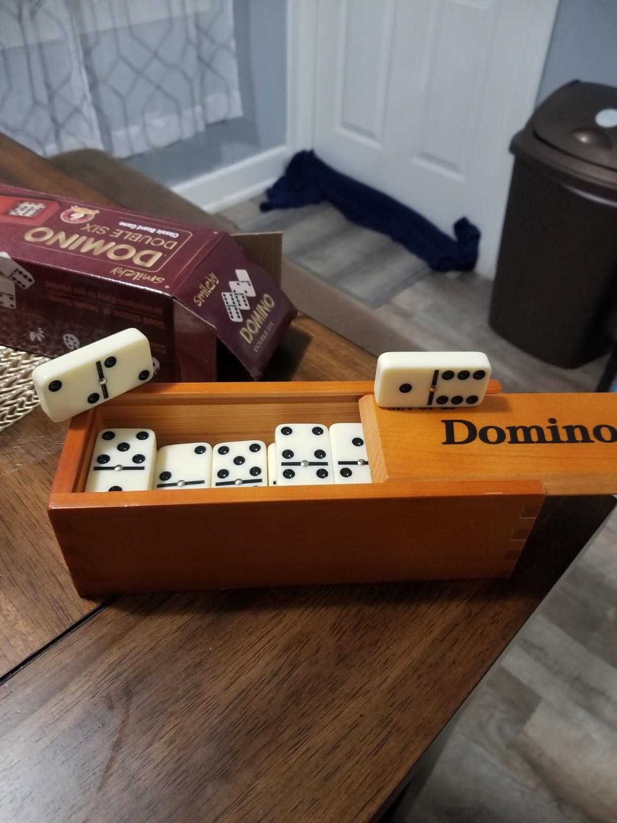 Smilejoy Double Six Dominoes Set for Adults, 28 Tiles with Wooden Box customer photo 2
