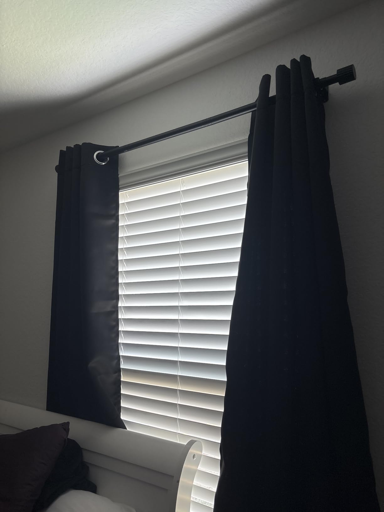 LEMOMO Blackout Curtains 52 x 84 inches Long Black Curtains Set of 2 Panels Thermal Insulated Room Darkening Curtains for Bedroom customer photo 2