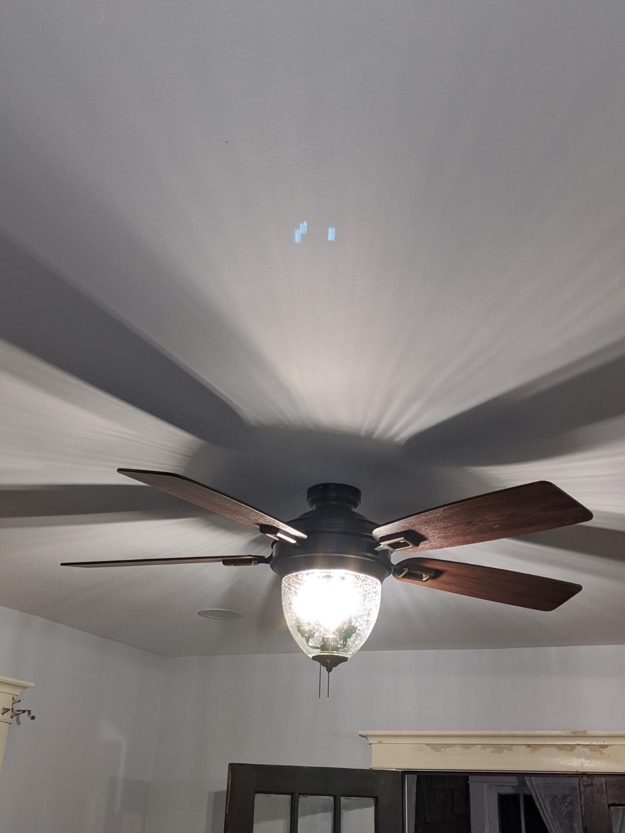 Honeywell Ceiling Fans Glencrest 52 Inch Indoor Outdoor LED Ceiling Fan with Light, Pull Chain, Dual Mounting Options, ETL Damp Rated, Dual Finish Blades, Reversible Motor - 50615-01 customer photo 2