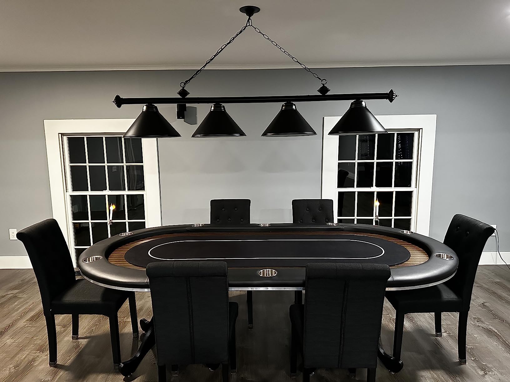 Wellmet 4 Light Pool Table Light, 70 inch Modern Chandelier Island Light customer photo 2