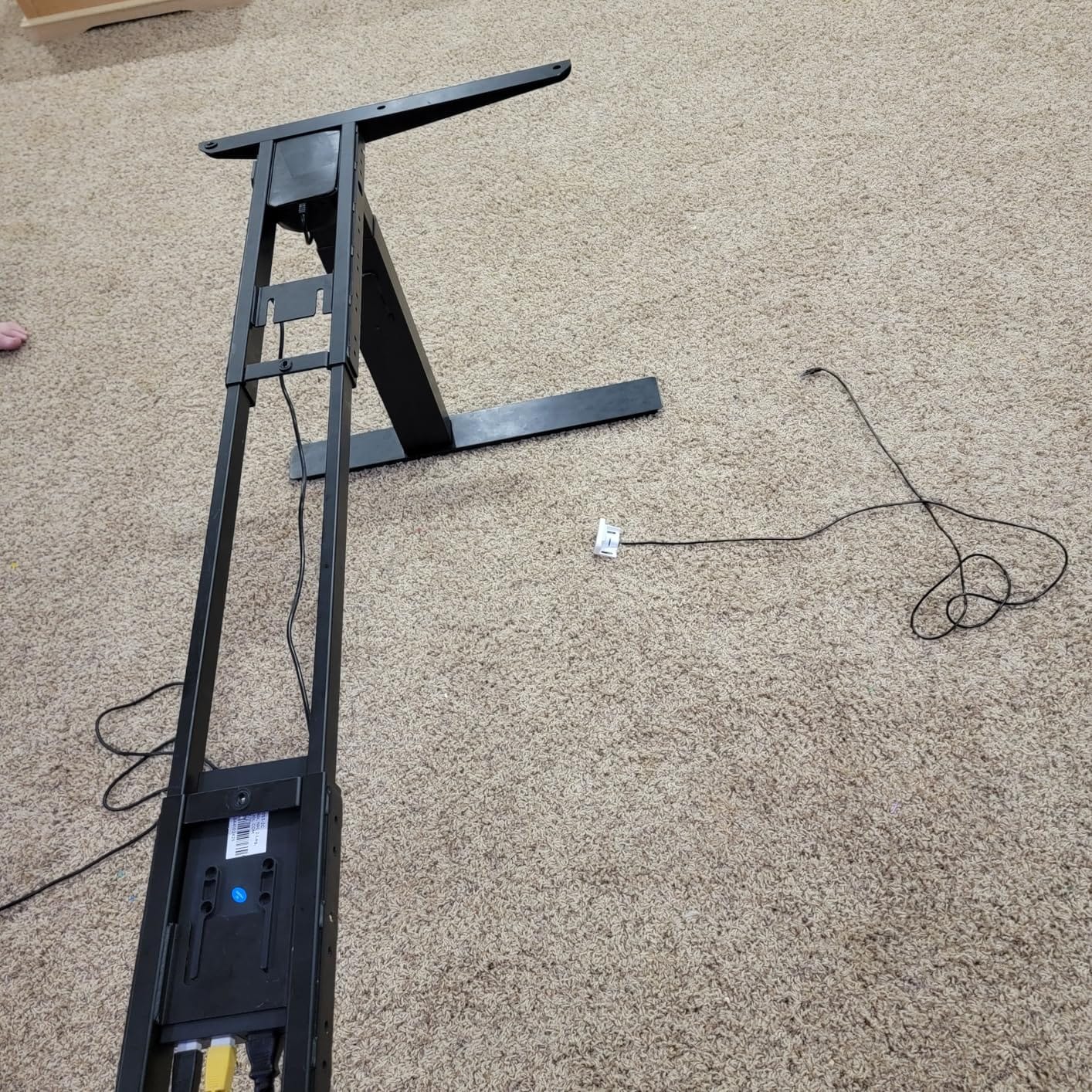 UPLIFT DESK Bamboo (60 x 30 inch) Standing Desk 2-Leg V3 Adjustable Stand Up C-Frame (Black), Advanced Keypad, Wire Grommets, Wire Tray, Rocker Board customer photo 1