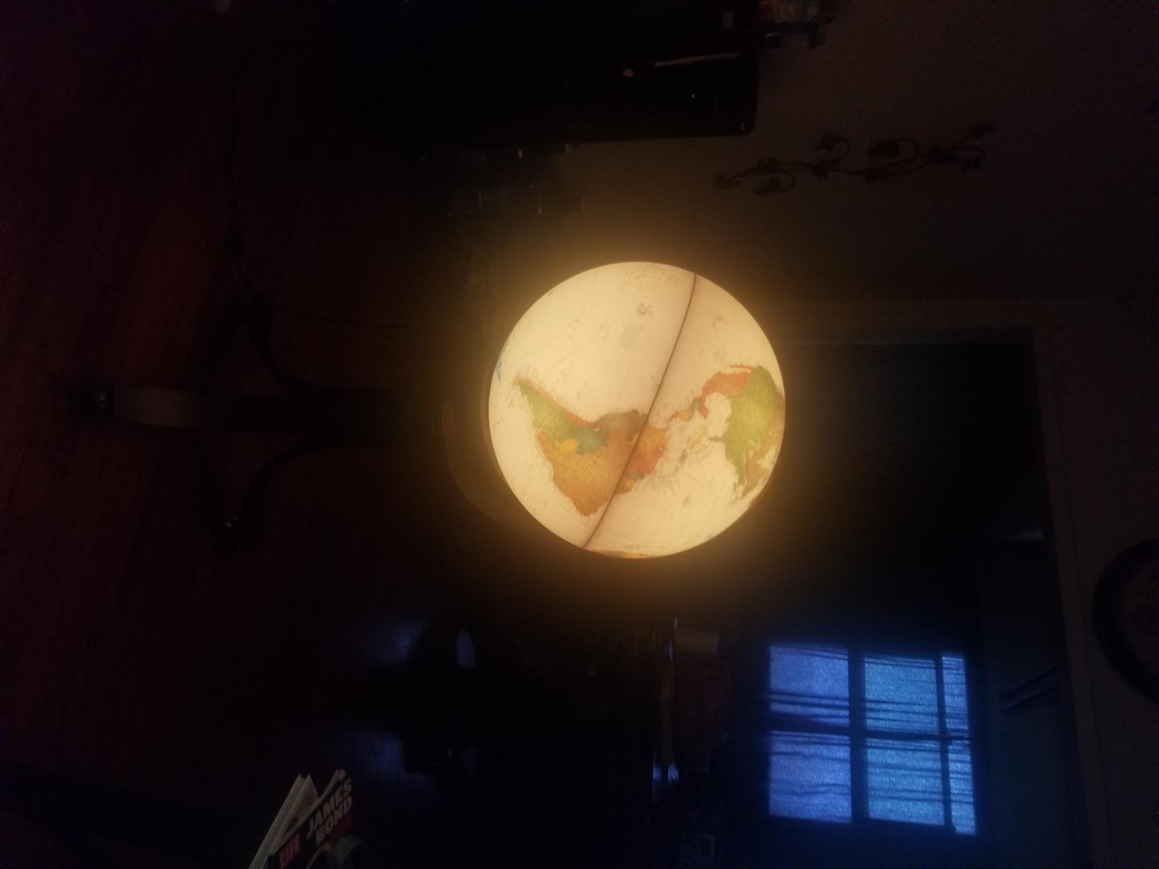 Waypoint Geographic Emily Globe, 20” Illuminated Decorative Globe, Floor-Standing World Globe For Library or Office Decor, Antique customer photo 1