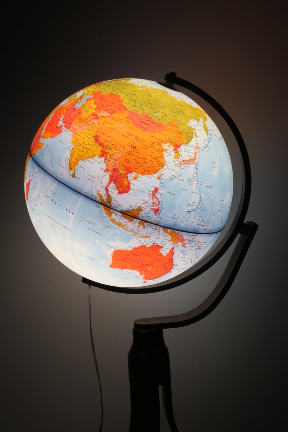 Waypoint Geographic Emily Globe, 20” Illuminated Decorative Globe, Floor-Standing World Globe For Library or Office Decor, Antique customer photo 2