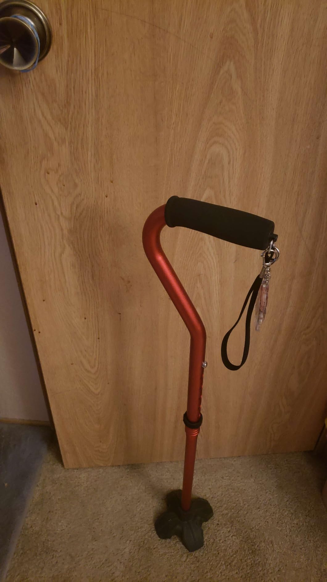 KINGGEAR Self Standing Walking Cane Quad Base for Seniors customer photo 1