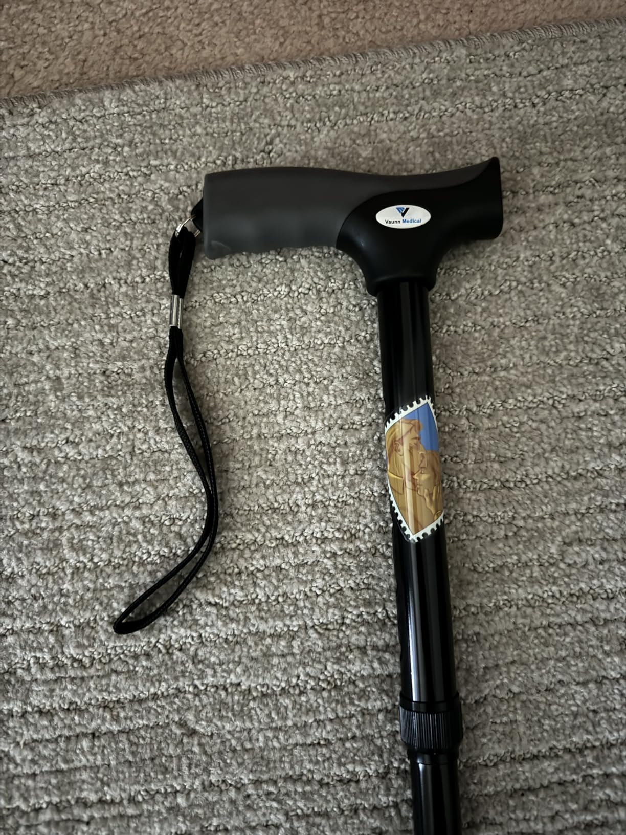 FSA/HSAVaunn Medical Height Adjustable Folding Cane/Walking Stick with Strap/Pouch- Compact, Portable, and Safe Walking Assistant- Non-Slip Handle- Men, Women, Elderly customer photo 2