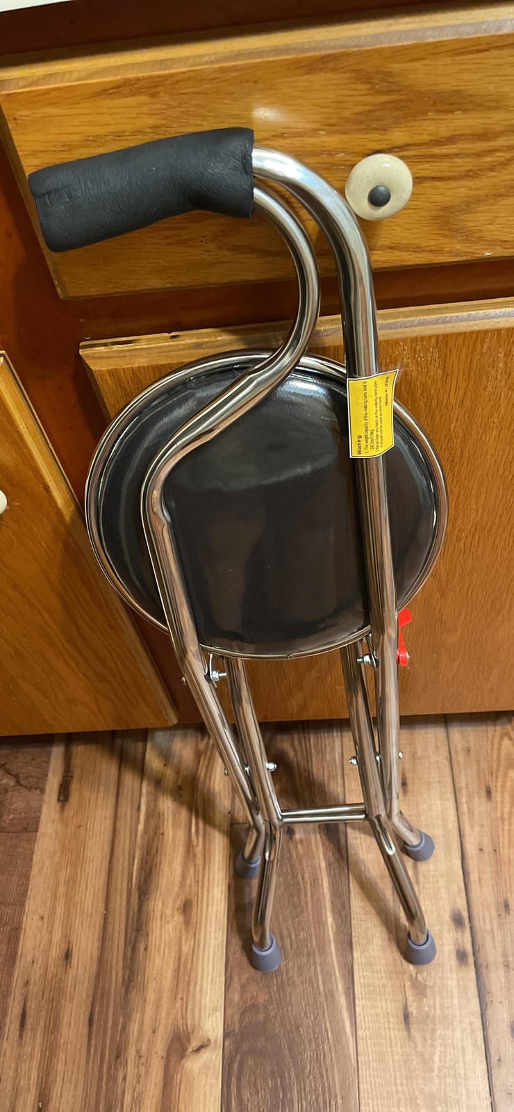 AW Lightweight Folding Walking Cane Stick with Seat Four Legged Portable customer photo 1