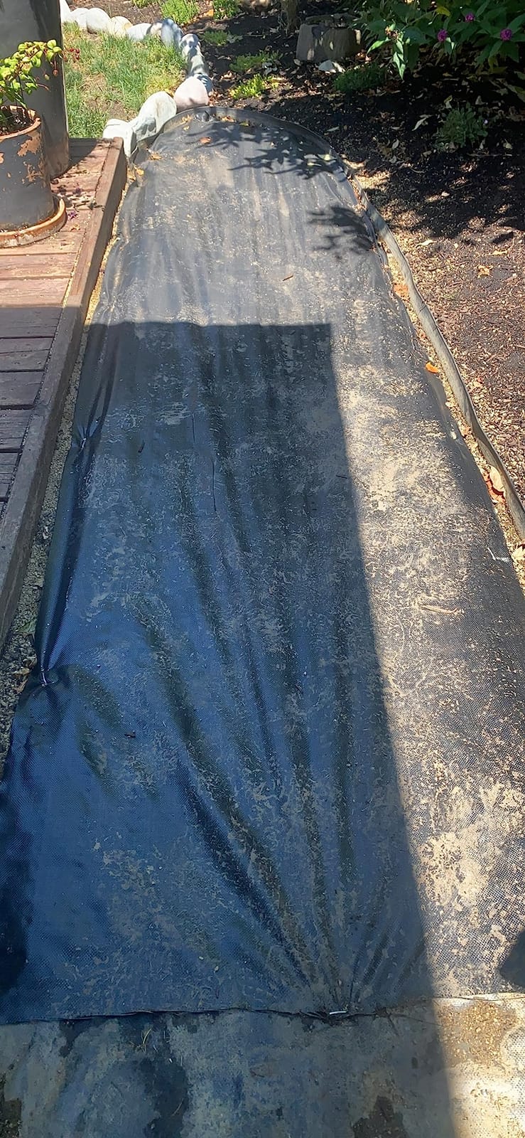 5oz Weed Barrier Landscape Fabric Ground Cover, 3ft x 100ft, Black customer photo 2