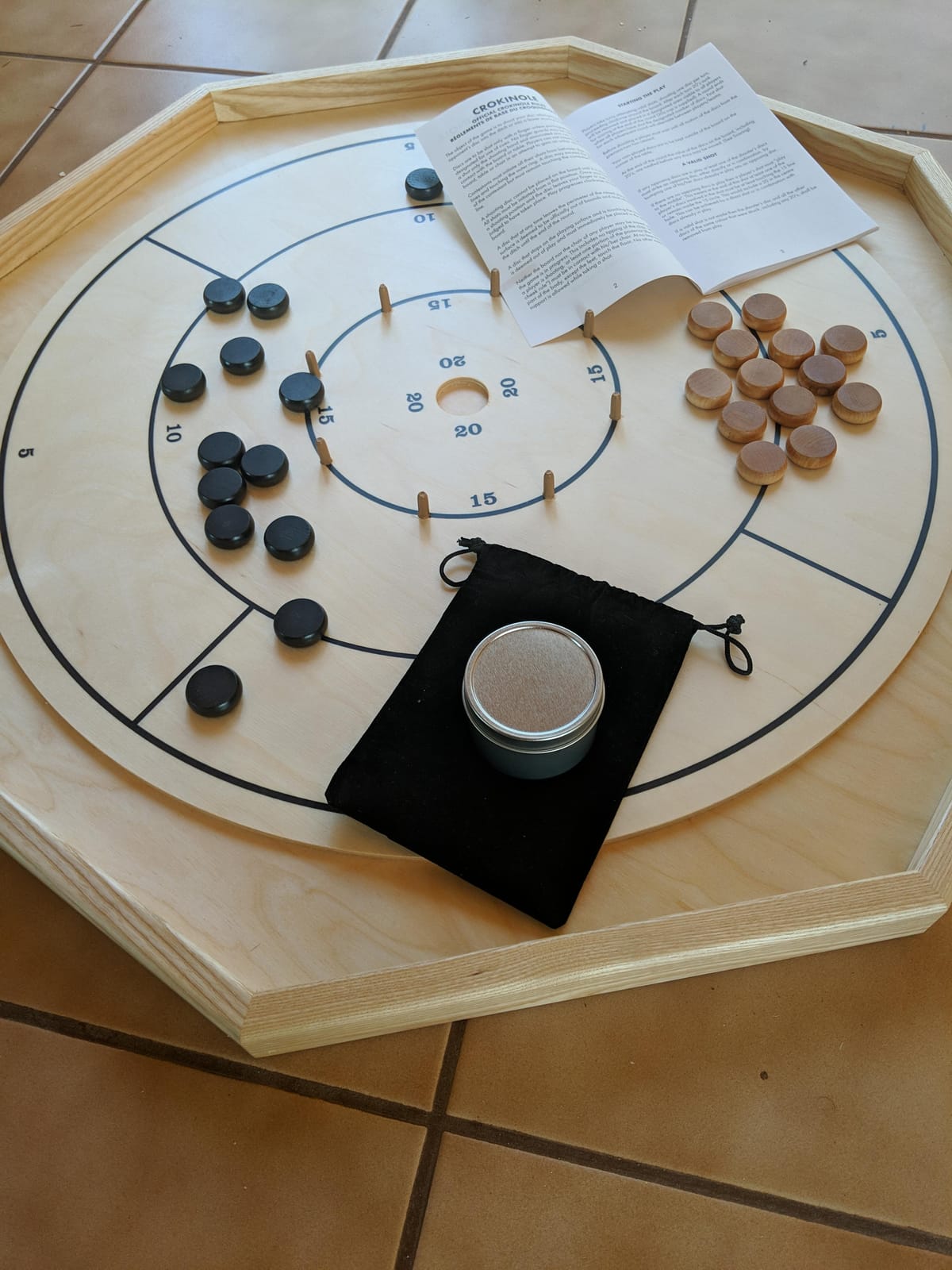 The Gold Standard Board - Traditional Octagon Crokinole Board Game Set customer photo 1