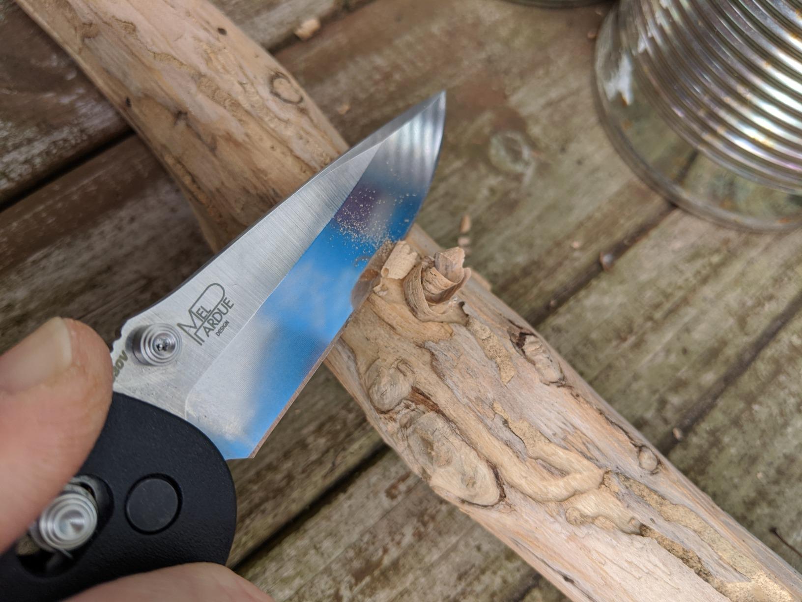 Benchmade Mini Griptilian Knife Drop-Point Blade Made EDC Manual Finish 556 Handle customer photo 2