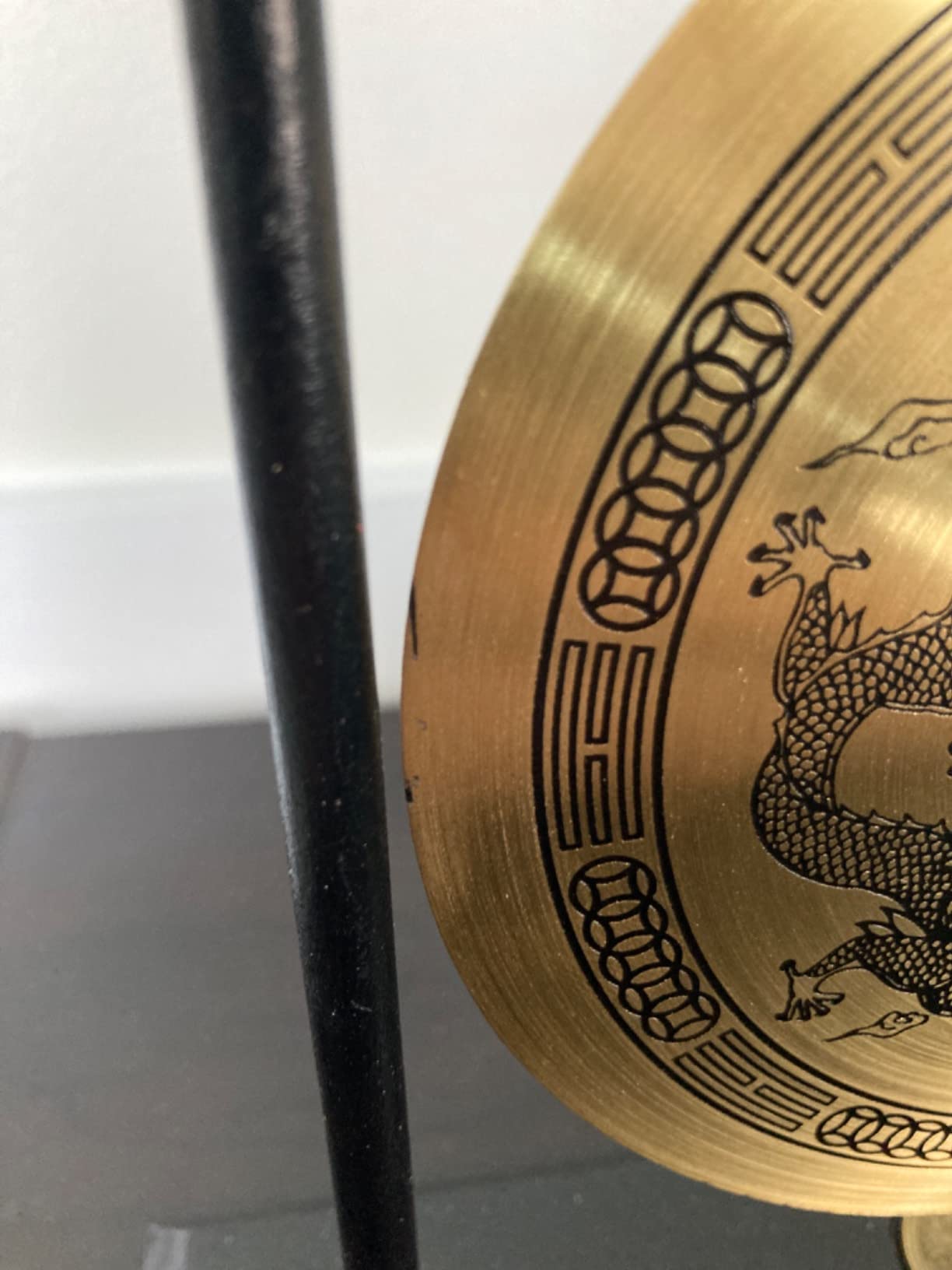 Zen Art Tabletop Brass Gong Dragon Taiji Symbols Feng Shui Meditation Decor customer photo 2