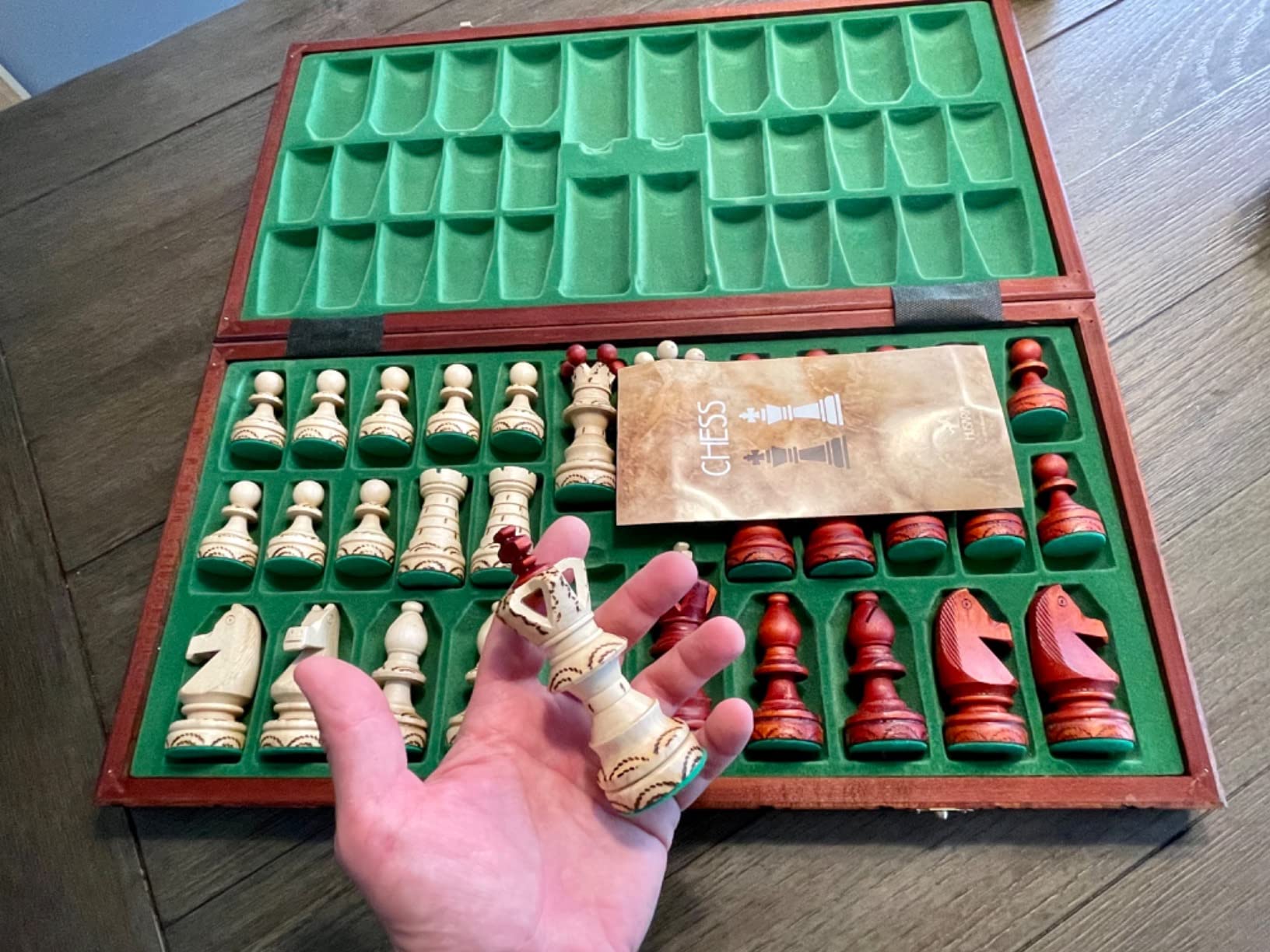 Husaria Ambassador Wooden Chess Set, 21.7 in customer photo 2