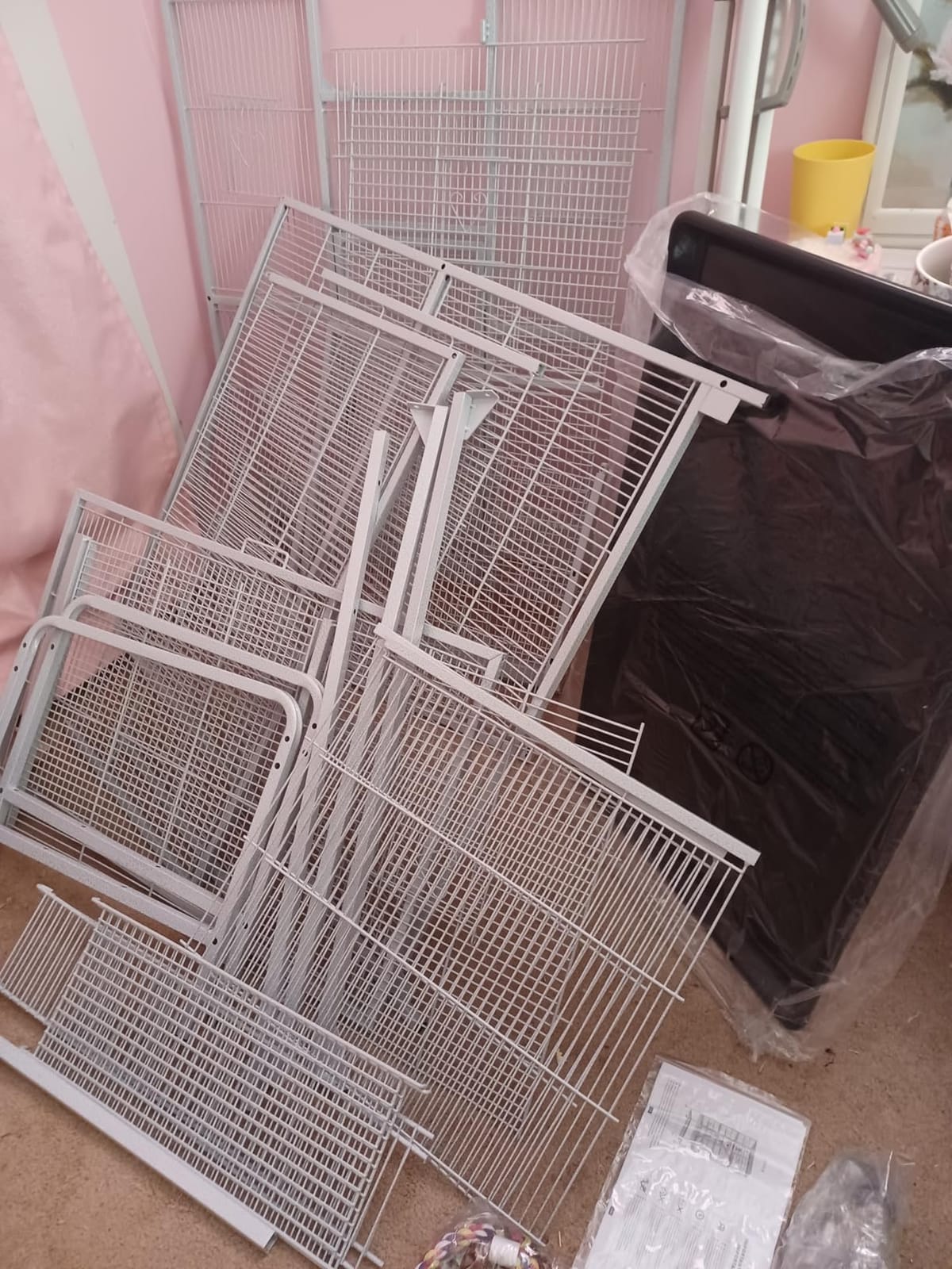 Yaheetech 69-Inch Extra Large Wrought Iron 3 Levels Ferret Chinchilla Sugar Glider Squirrel Small Animal Cage with Cross Shelves and Ladders, Black customer photo 2