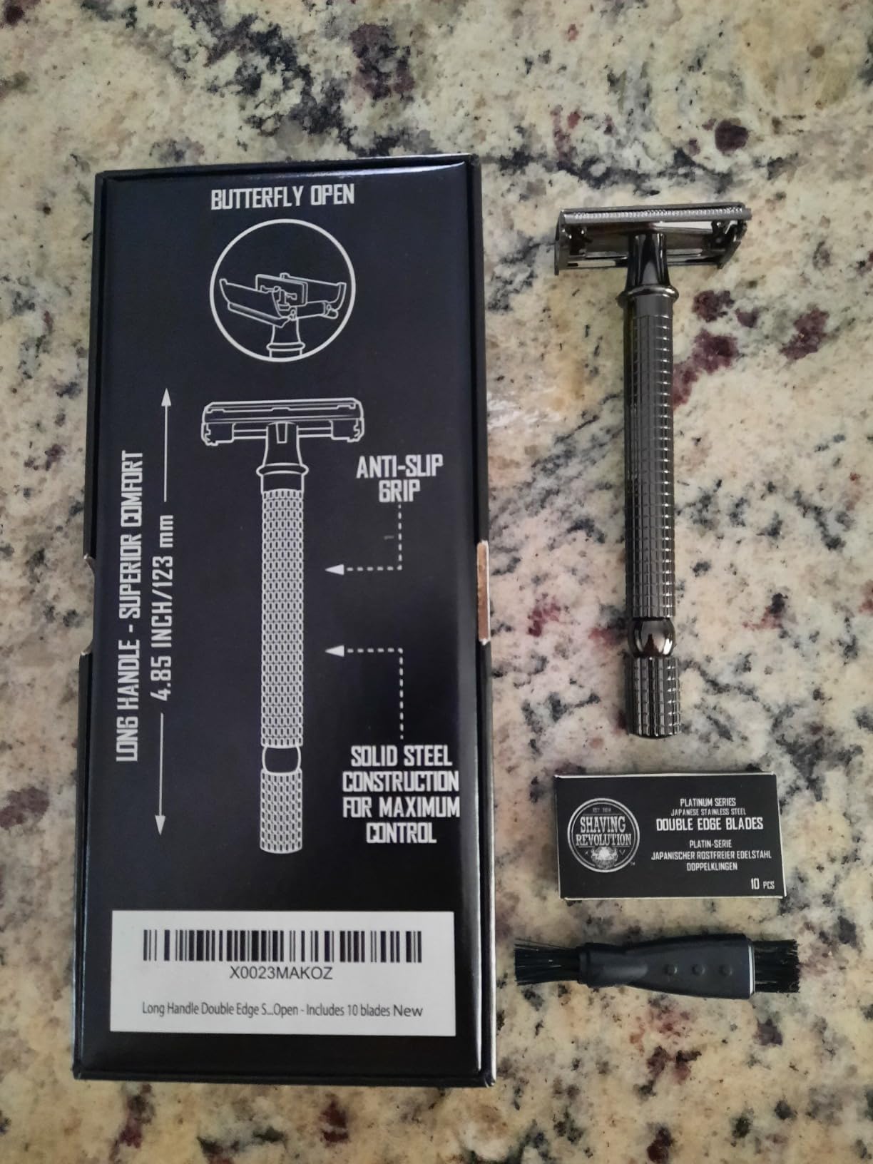 Shaving Revolution Long Handle Double Edge Safety Razor - 12 Piece Set customer photo 1