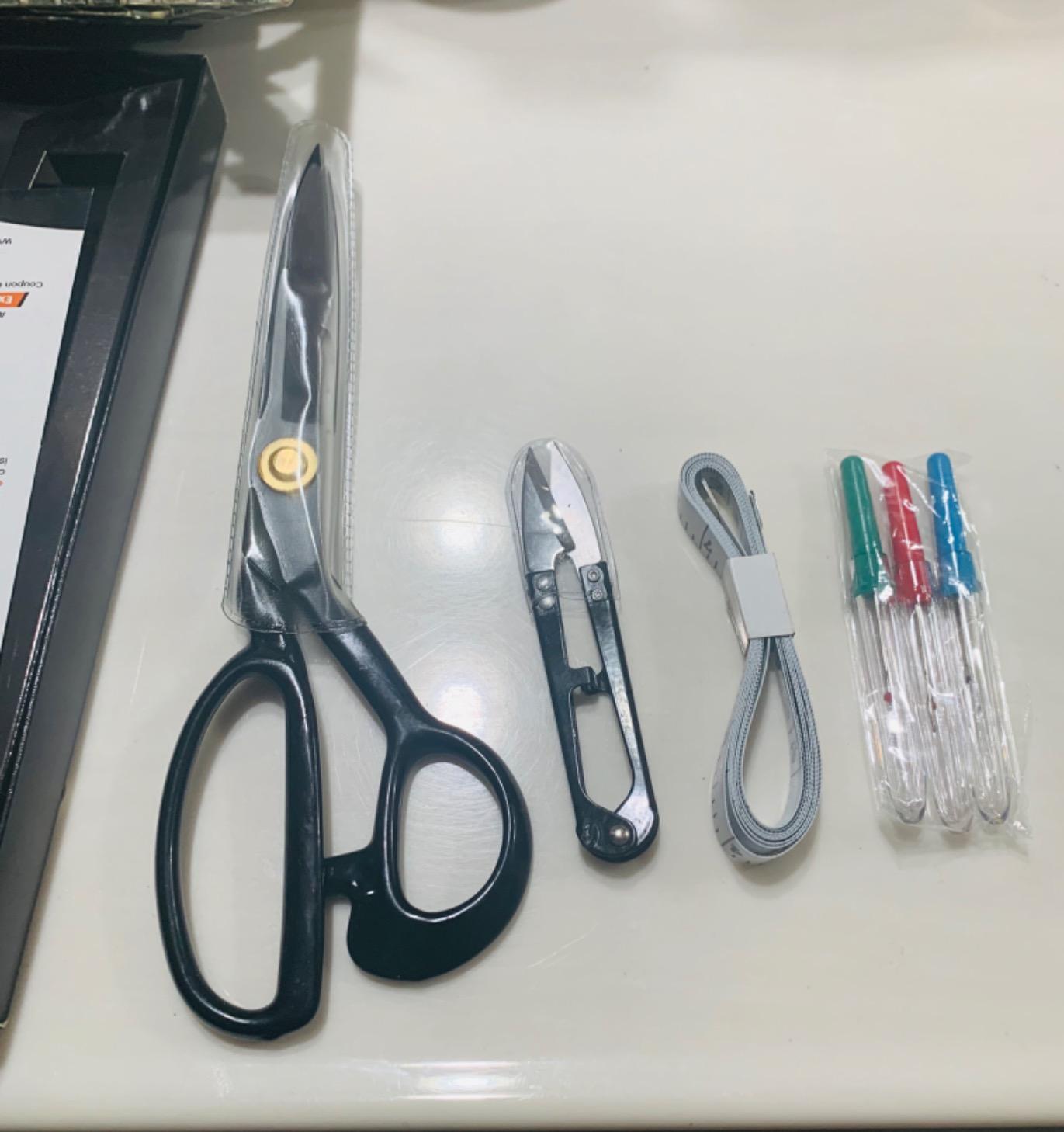 Professional 9 Inch Sewing Scissors for Fabric Cutting - Ultra Sharp, Heavy Duty Fabric Shears for Smooth, Precise Cuts on All Fabrics and Leather, for Tailors, Dressmakers, Crafters, and Artists customer photo 1