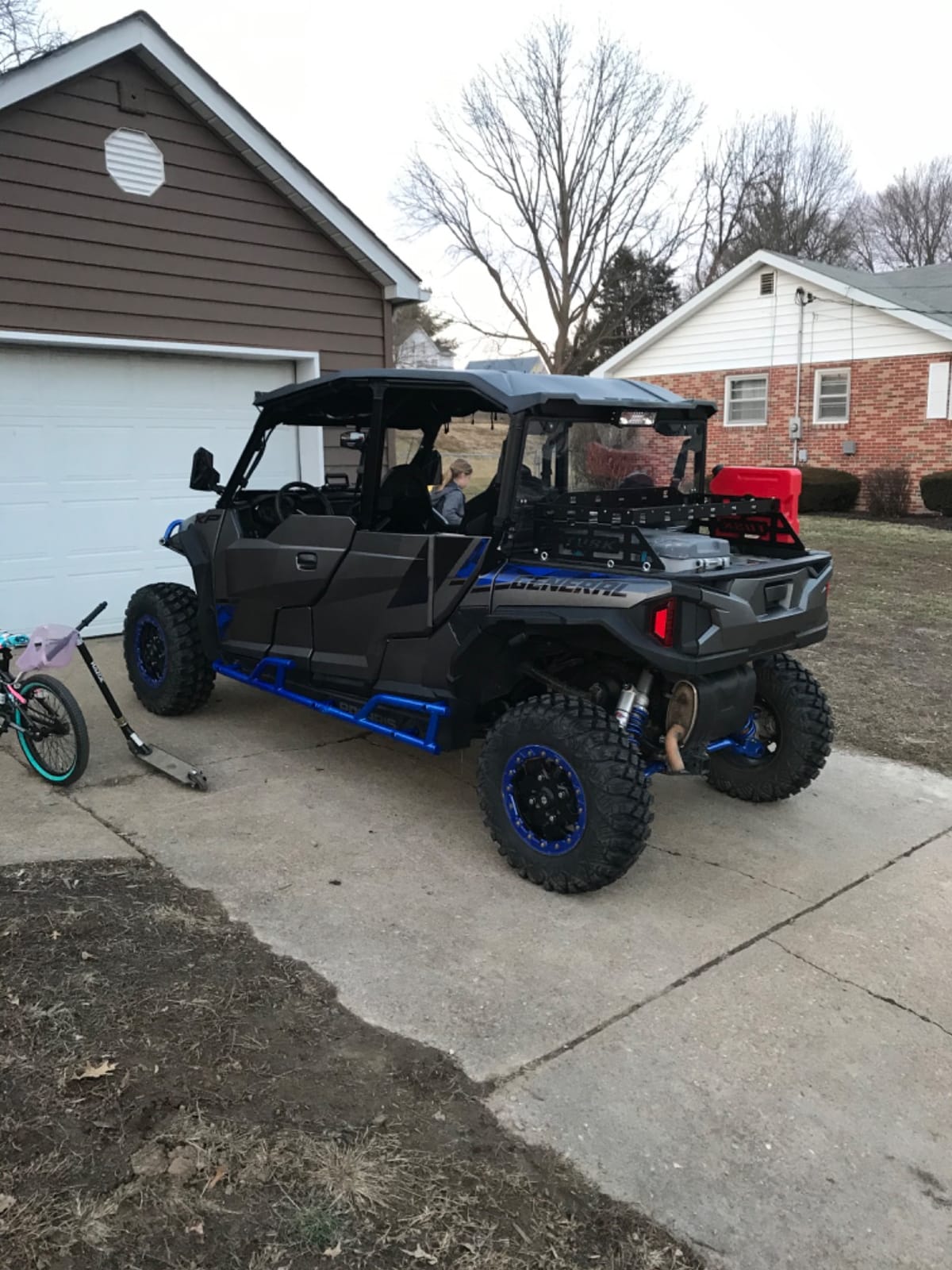 Tusk Cargo Rack Regular Black Powder Coated Compatible with Polaris General 1000 2016-2026/General 4 1000 2017-2022/General XP/XP4 2020-2026 customer photo 1