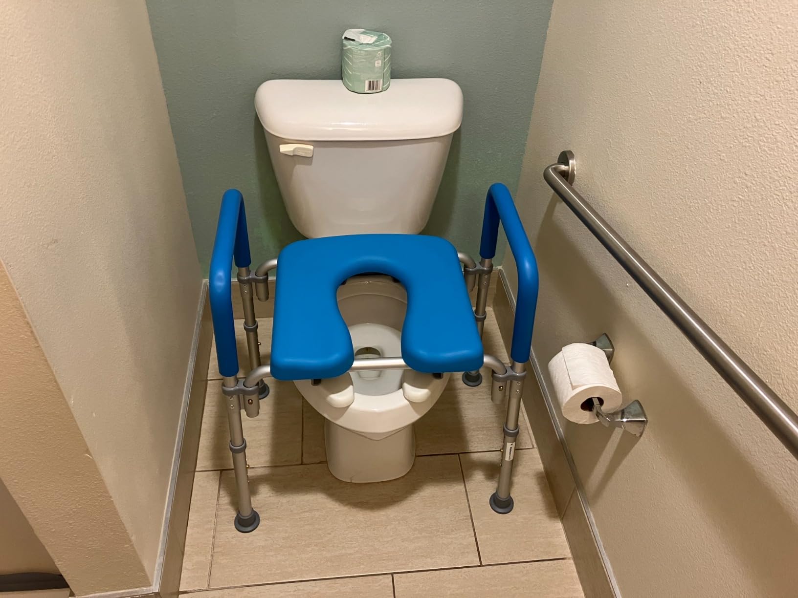 Ultimate Raised Toilet Seat with Handles, Padded, Armrests, Adjustable Height, Premium Elevated Toilet Seat for Elderly Bathroom Safety with Arms, Standard and Elongated Toilets customer photo 2