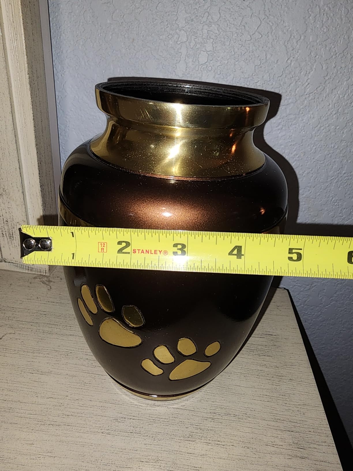 Trupoint Memorials Pet Urn for Dogs and Cats Ashes, Paws Print Grey Cremation Urns for Pets - Black, Small Up to 17lb customer photo 2